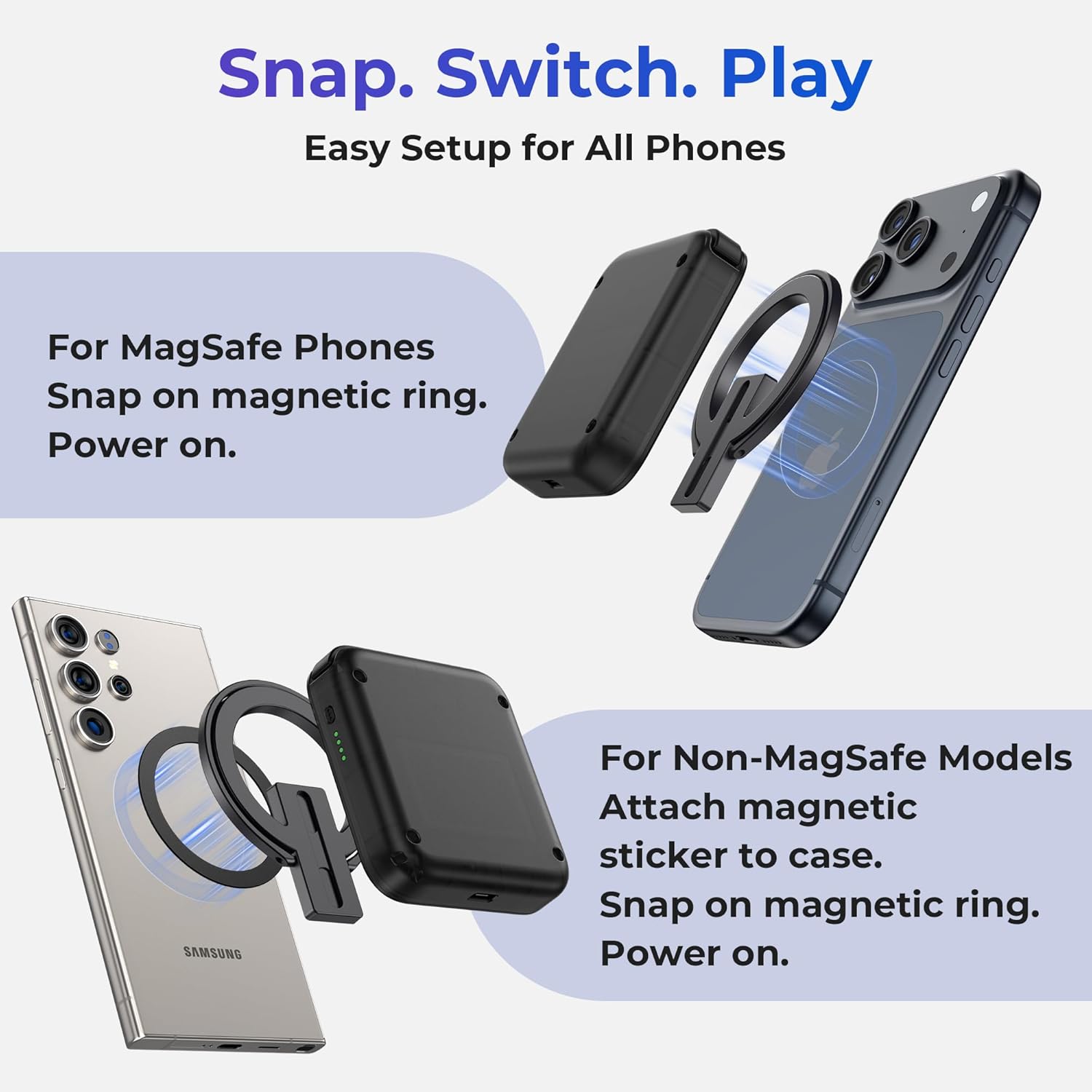 Retro Gaming On Phone - Controlador de Jogos Móvel M4 Snap-On