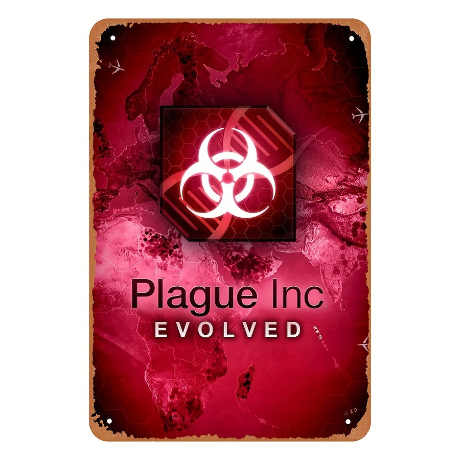 Game Retro Gaming - Placa de Metal Estilo Vintage Plague