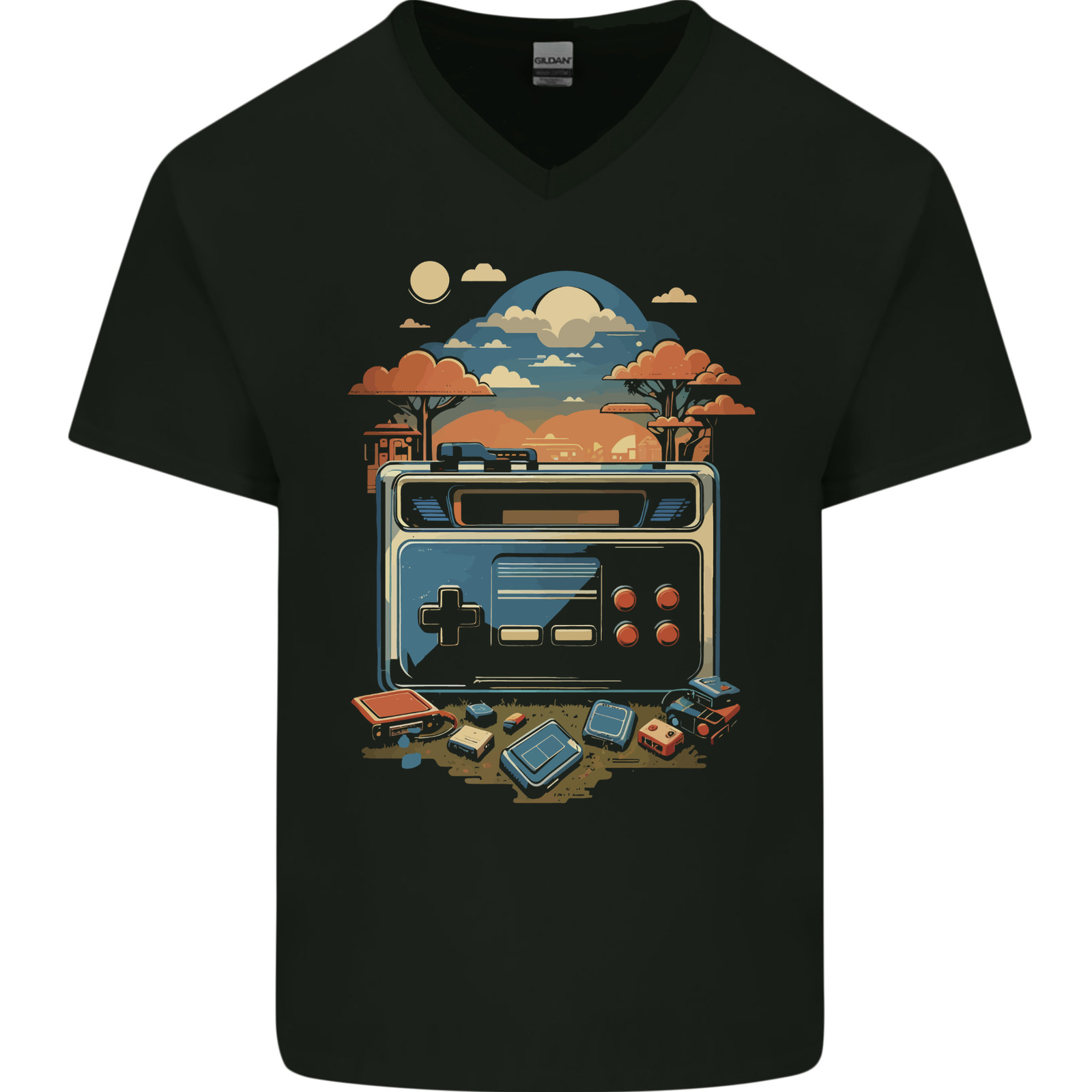 Retro Gaming Juegos - Camiseta de Algodão com Estampa de