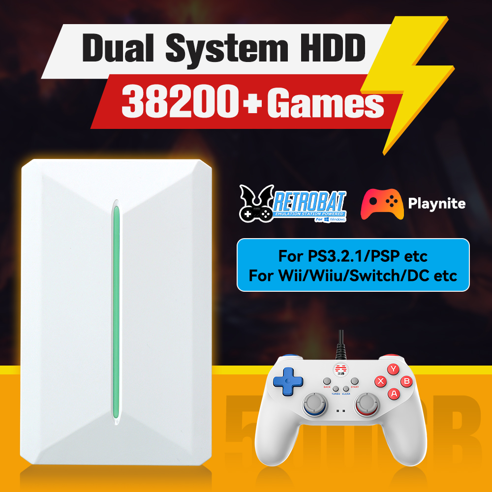 Retro Gaming Emulator - Retrobat & playnite sistema hdd console