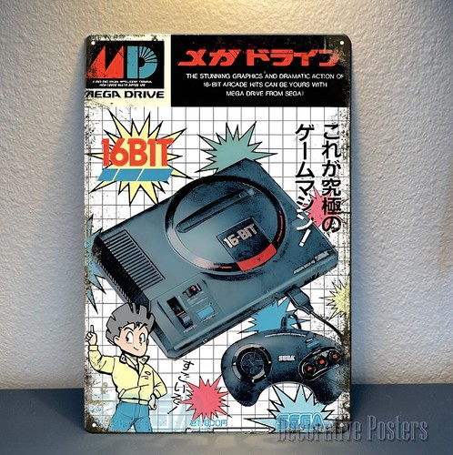 Retro Gaming Videos - Pôster de Metal de 16 Bits