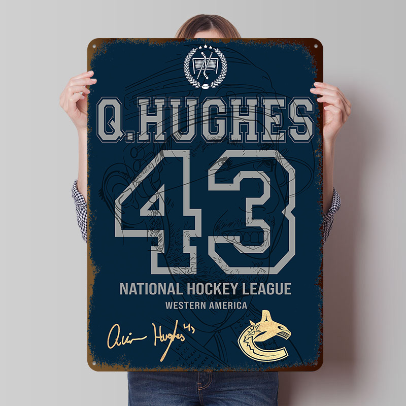 Retro Gaming Vancouver - Quinn Hughes 43 Vancouver Pôster de