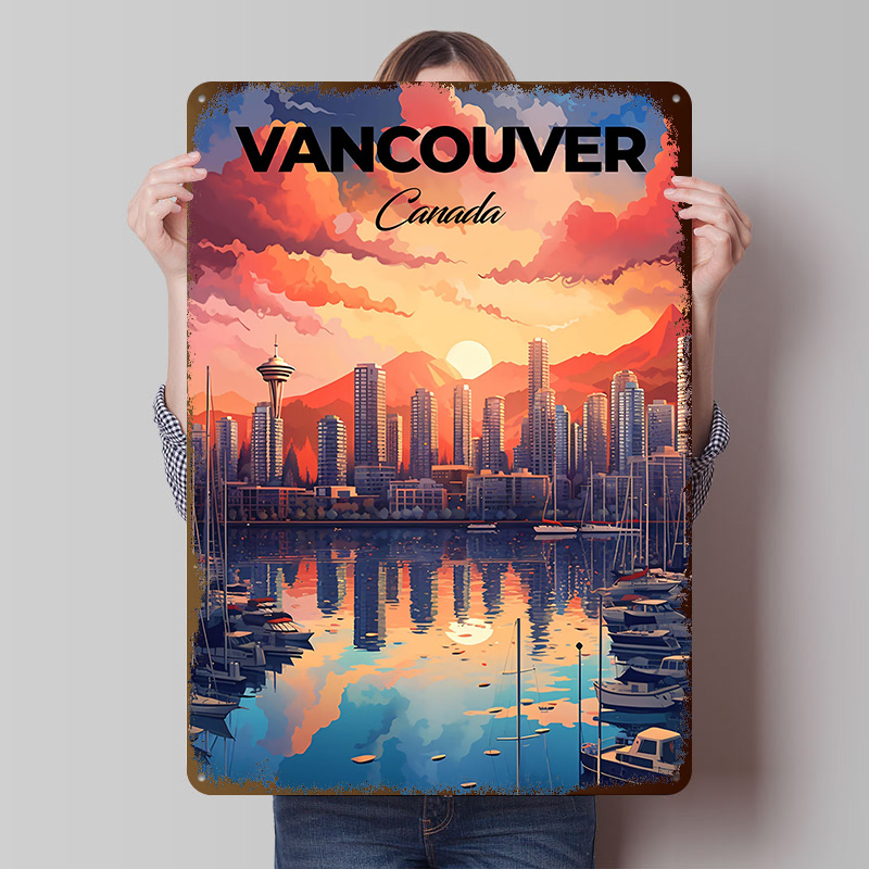 Retro Gaming Vancouver - Pôster de Viagem de Vancouver Personalizado,