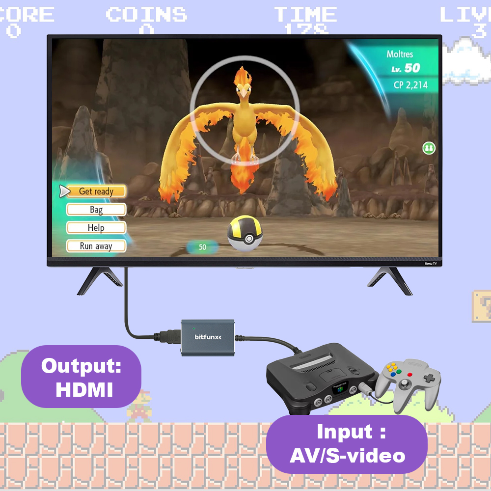 Adaptador Bitfunx 720P Svideo  - Retro Gaming Emulator avaliação e preço