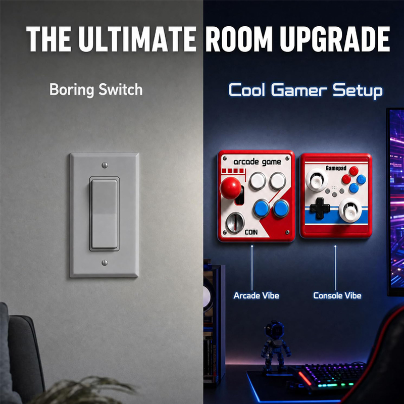 Capa de Interruptor de Luz Sem - Game Retro Gaming avaliação e preço